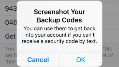 Using Backup Codes Without a Cellphone