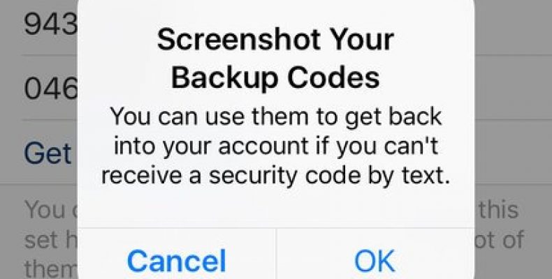 Using Backup Codes Without a Cellphone