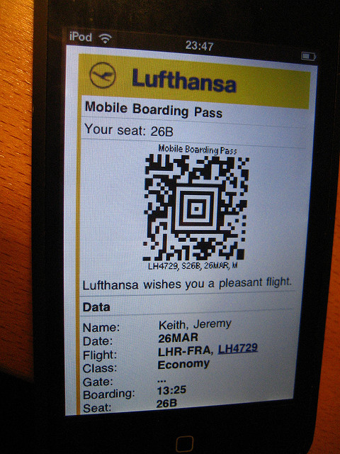 Mobile boarding pass