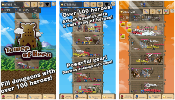 Best Idle Games Android Tower of Hero